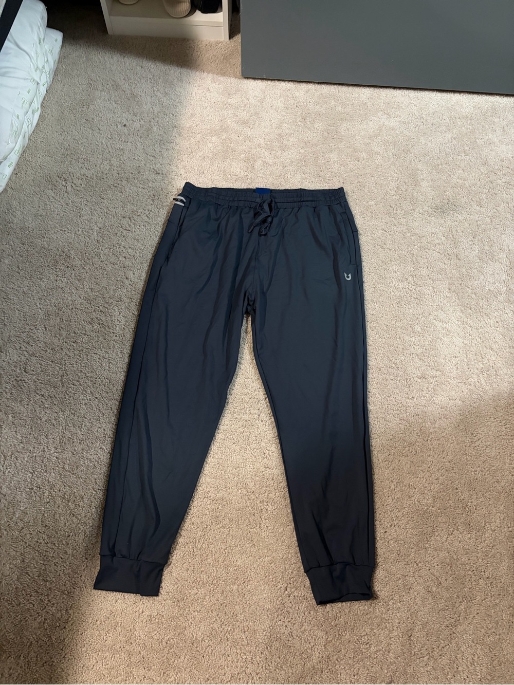 Men's Black Performance Joggers with Elastic Drawstring